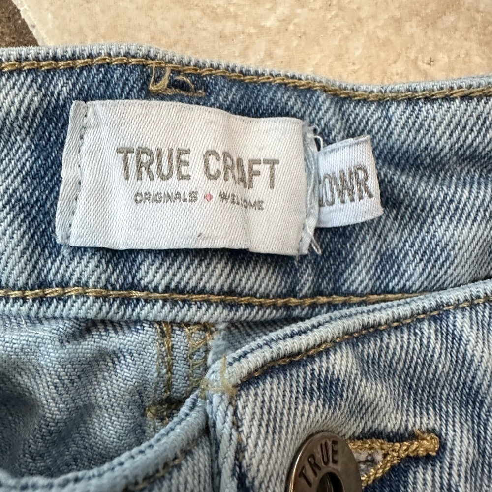True Craft size 20WR Distressed Blue Jeans - Picture 5 of 6